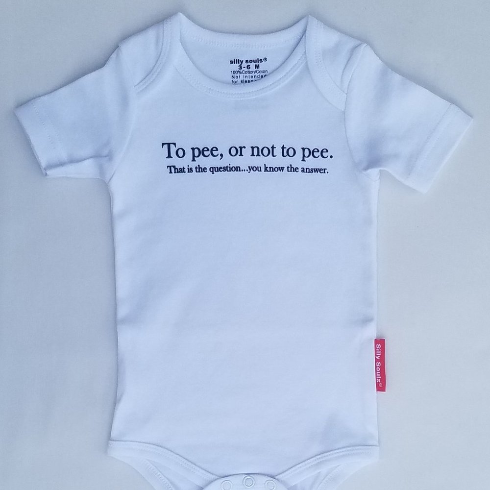 Silly Souls To Pee or Not To Pee Onsie